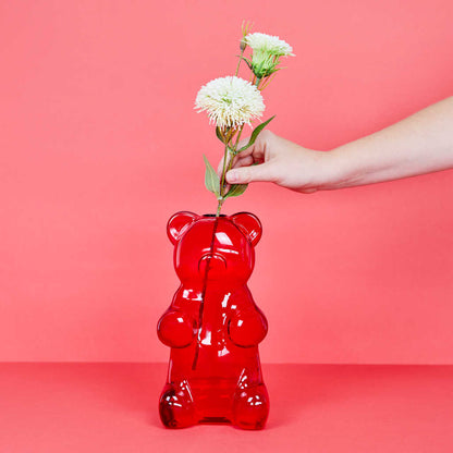 VASE RED YUMMY BEAR