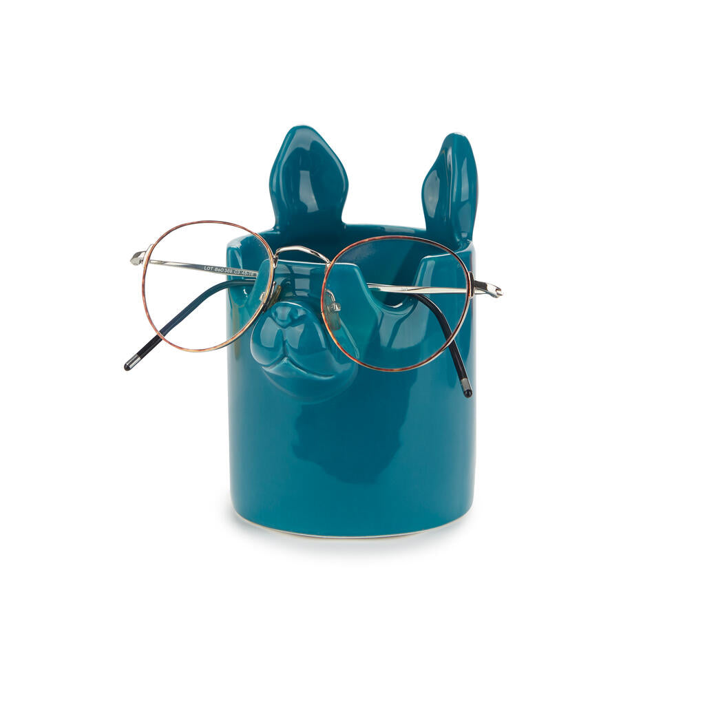 PEN HOLDER BLUE NOSY DOG