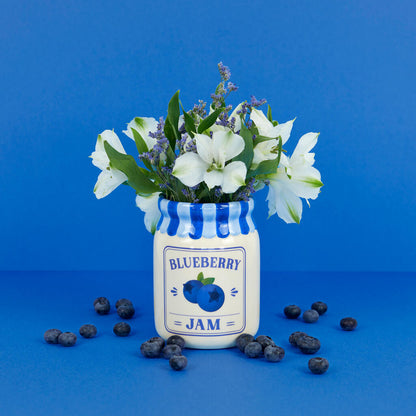 VASE CERAMIC BLUE BLUEBERRY