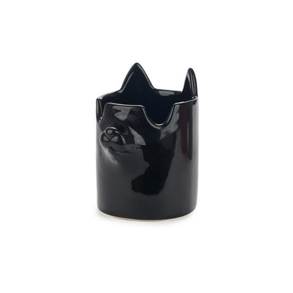 PEN HOLDER BLACK NOSY CAT