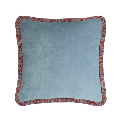 CUSHION BLUE FRINGES