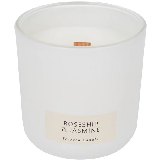 SCENTED CANDLE WHITE ROSESHIP