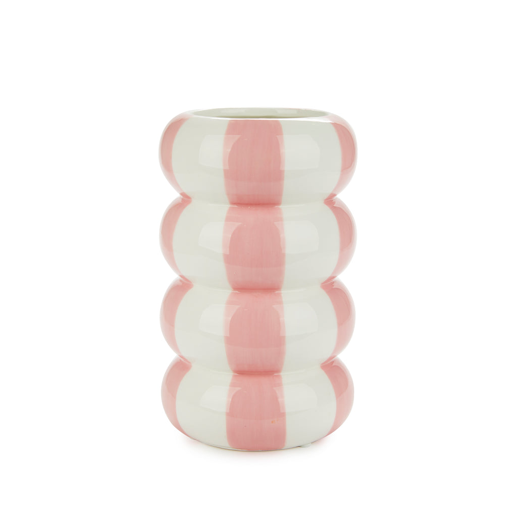VASE CERAMIC WHITE PINK
