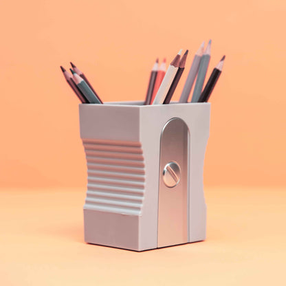 PEN HOLDER GREY SHARPENER