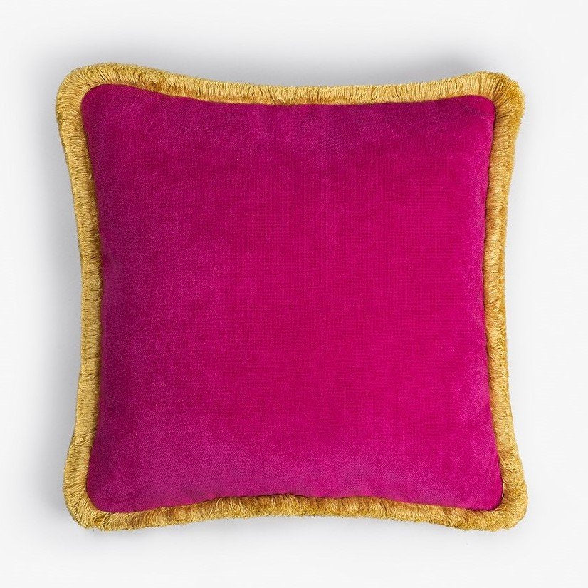 CUSHION PINK FRINGES