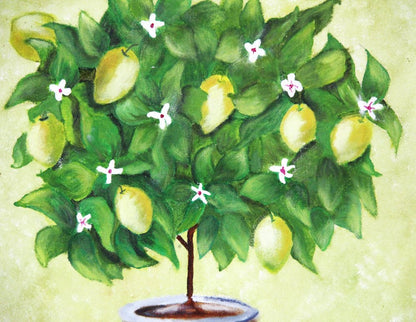 PAINTING TONY LEMON TREE