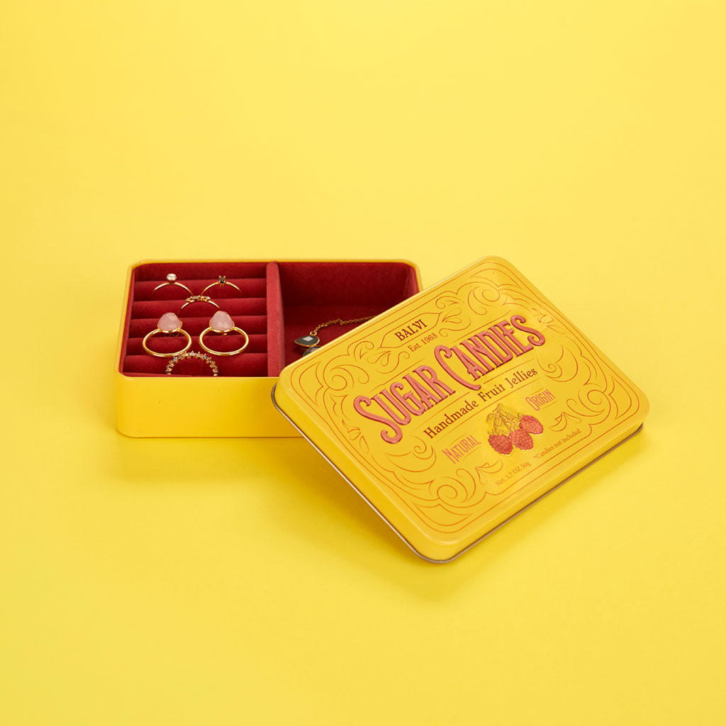 JEWELLERY BOX YELLOW CANDY