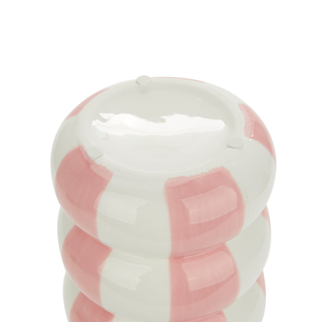 VASE CERAMIC WHITE PINK