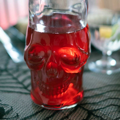 GLASS BOTTLE SHAPED SKULL