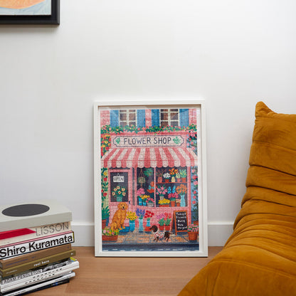 PUZZLE CHIPBOARD ART FLOWERSHOP