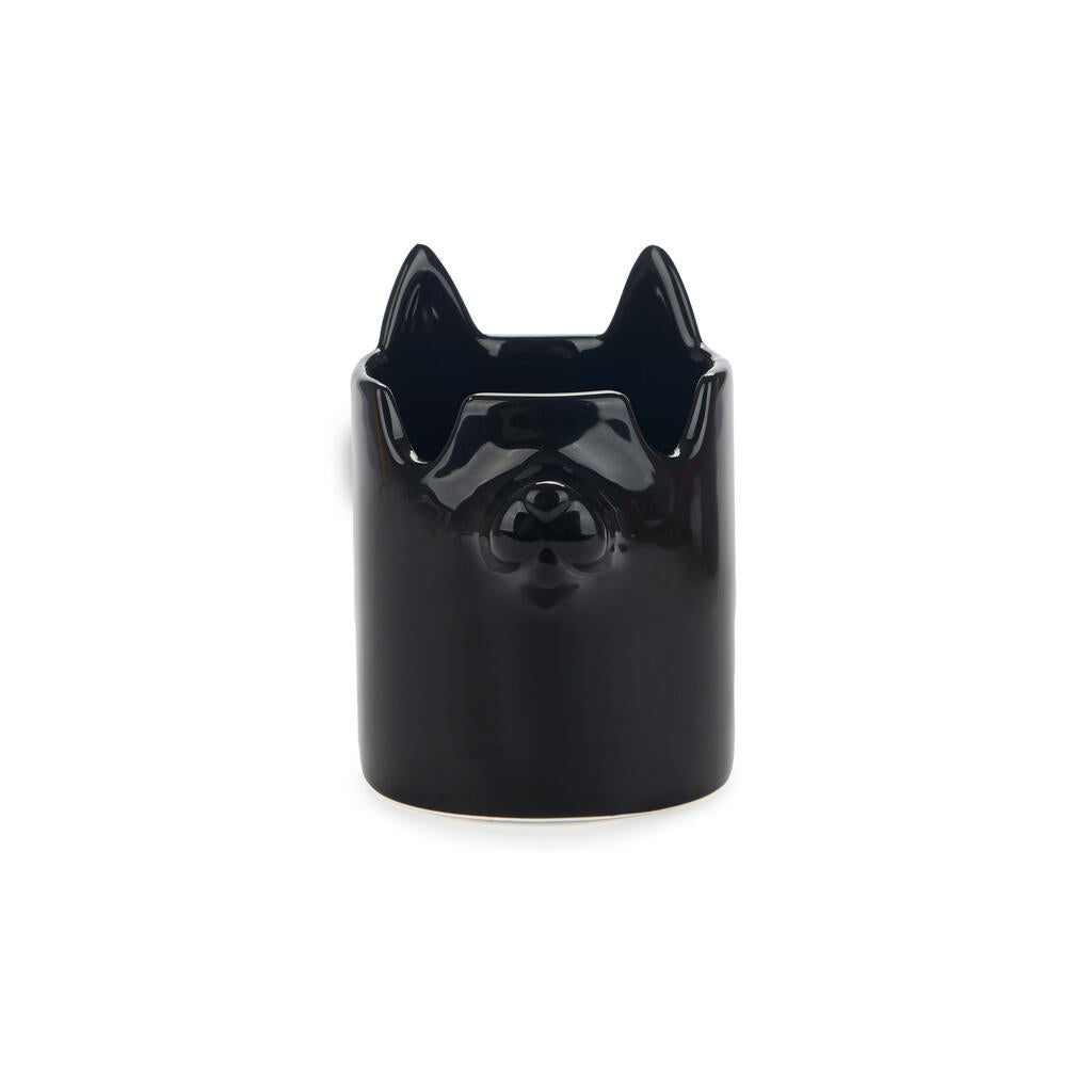 PEN HOLDER BLACK NOSY CAT
