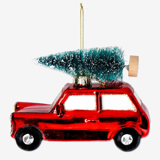 CHRISTMAS BALL BAUBLE CAR