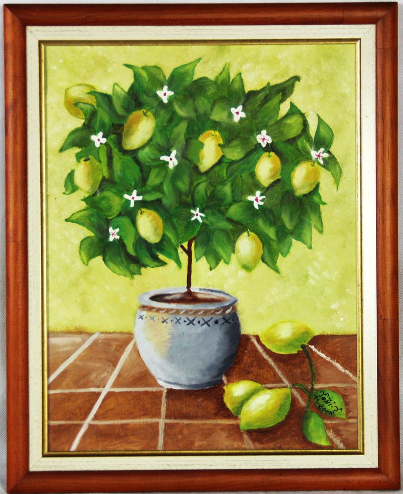 PAINTING TONY LEMON TREE