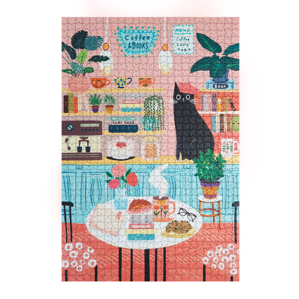 PUZZLE CHIPBOARD ART CAT CAFE
