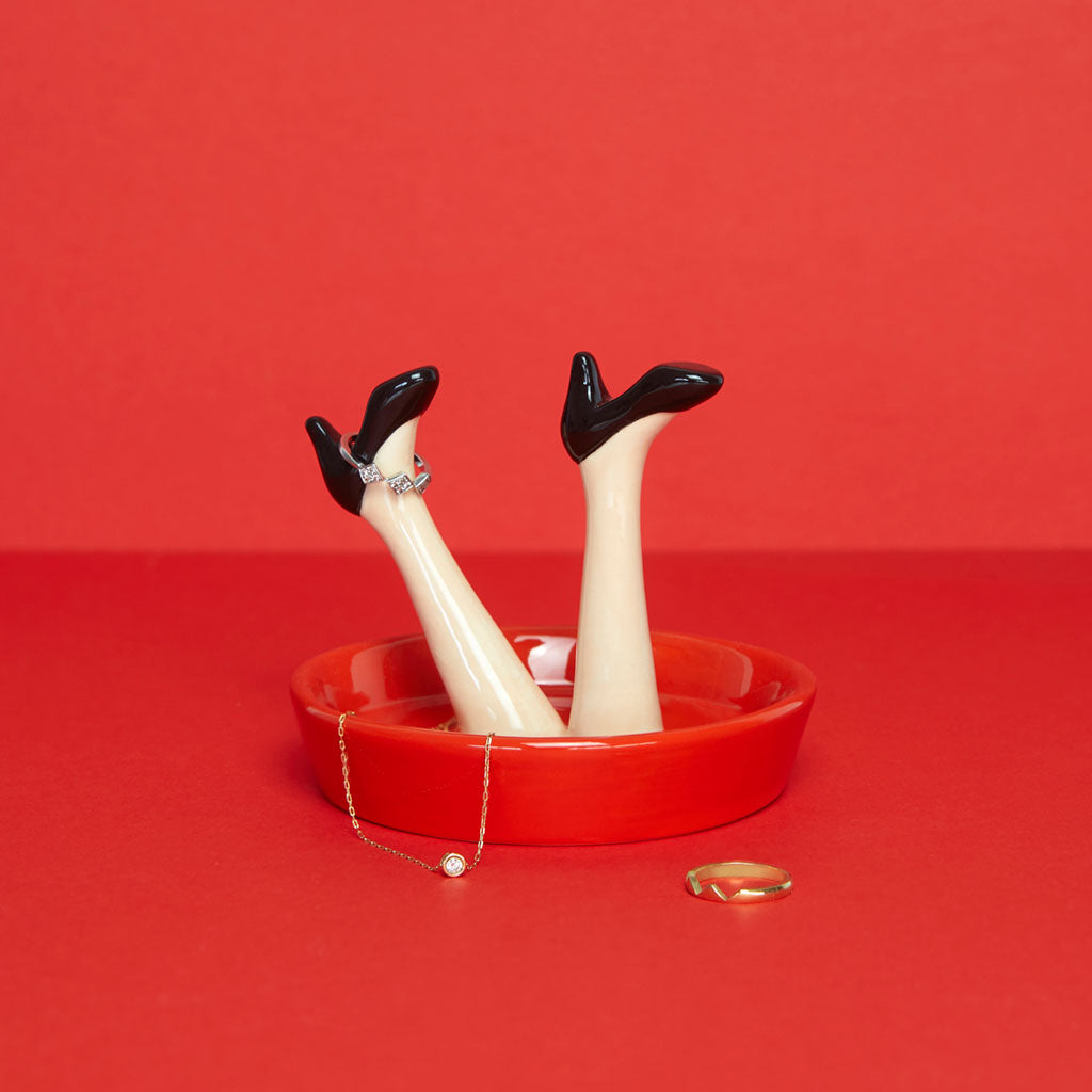 JEWELRY HOLDER RED LEGS