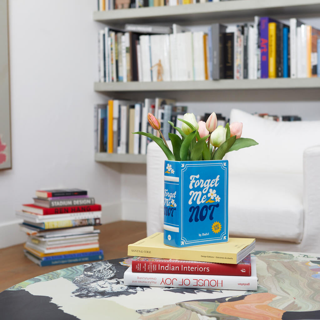 VASE CERAMIC BLUE BOOK