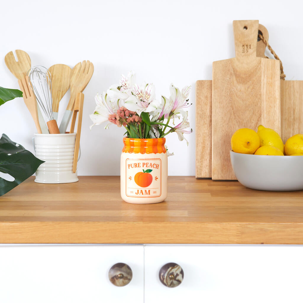 VASE CERAMIC ORANGE PEACH