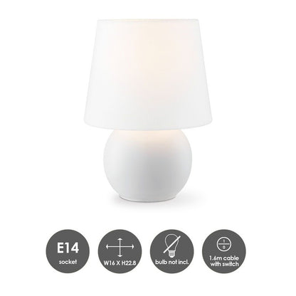 TABLE LAMP WHITE ISLA