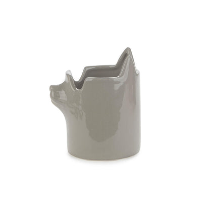 PEN HOLDER GREY NOSY CAT