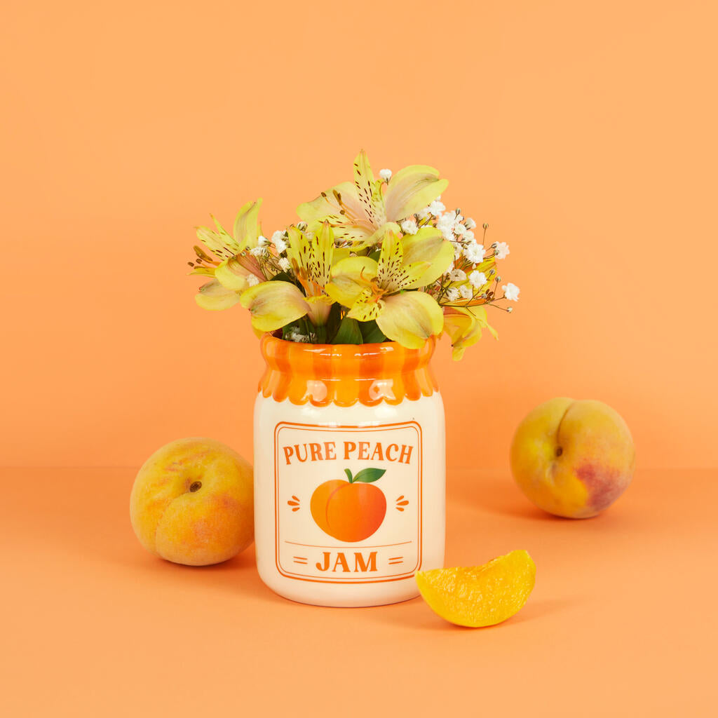 VASE CERAMIC ORANGE PEACH