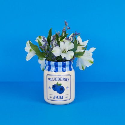 VASE CERAMIC BLUE BLUEBERRY