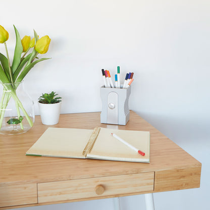 PEN HOLDER GREY SHARPENER