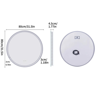 MIRROR ROUND DIMMABLE LED