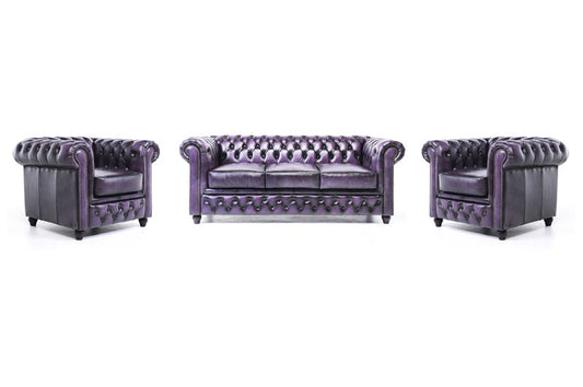 SOFA PURPLE CHESTERFIELD