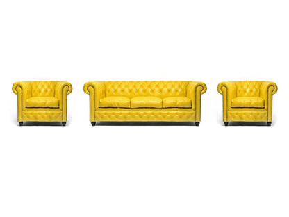 SOFA YELLOW CHESTERFIELD