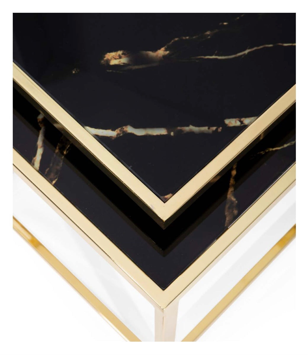 COFFEE TABLE GOLD MARBLESSE - MIOMILLY HOME