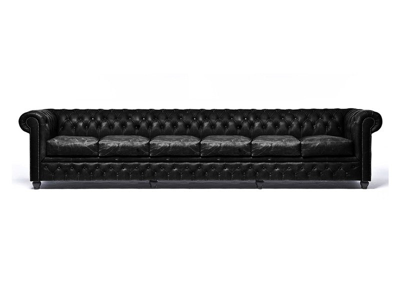 SOFA BLACK CHESTERFIELD