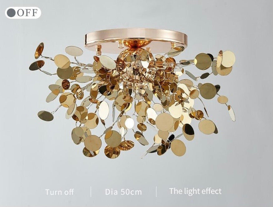 CEILING LAMP GOLD PATRICIA - MIOMILLY HOME