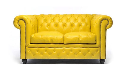 SOFA YELLOW CHESTERFIELD