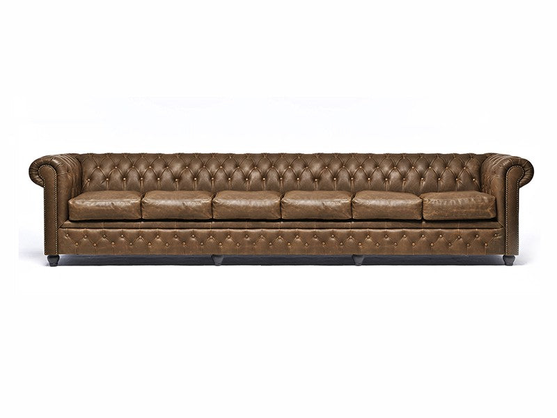 SOFA BROWN CHESTERFIELD