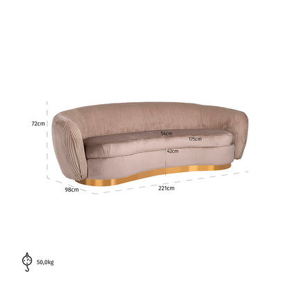 SOFA GOLD TAUPE MOLLIS