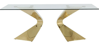 DINING TABLE GOLD VITRUM