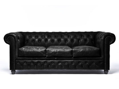 SOFA BLACK CHESTERFIELD