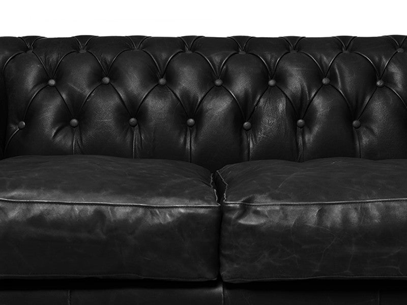 SOFA BLACK CHESTERFIELD