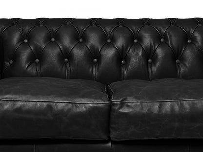 SOFA BLACK CHESTERFIELD