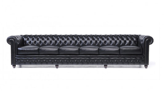 SOFA BLACK CHESTERFIELD