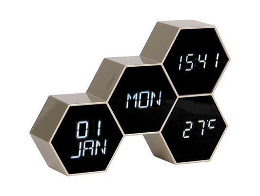 CLOCK GOLD HEXAGON