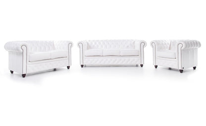 SOFA WHITE CHESTERFIELD