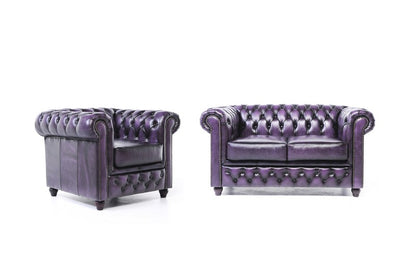 SOFA PURPLE CHESTERFIELD