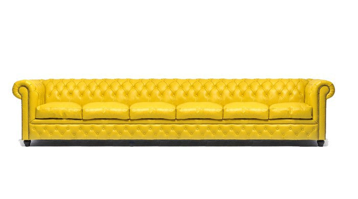 SOFA YELLOW CHESTERFIELD