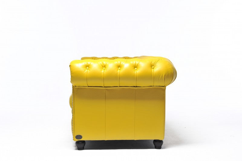 SOFA YELLOW CHESTERFIELD