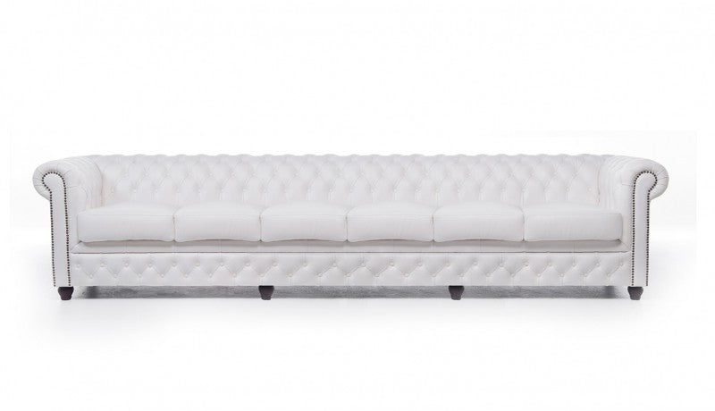 SOFA WHITE CHESTERFIELD