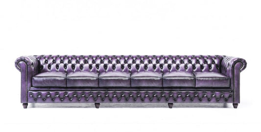 SOFA PURPLE CHESTERFIELD