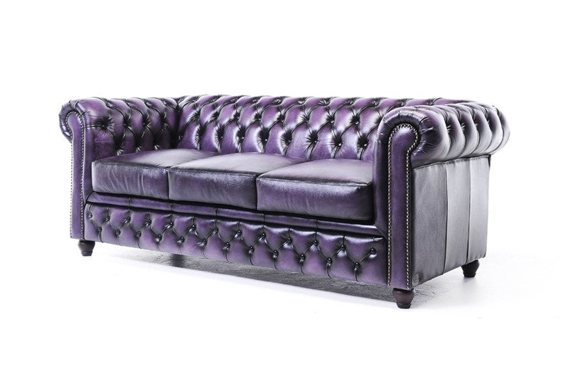 SOFA PURPLE CHESTERFIELD