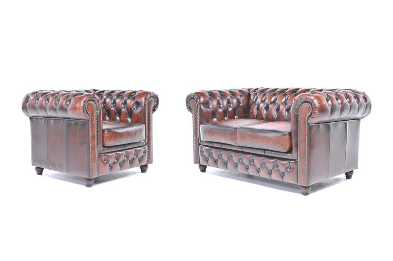 SOFA CINNAMON CHESTERFIELD