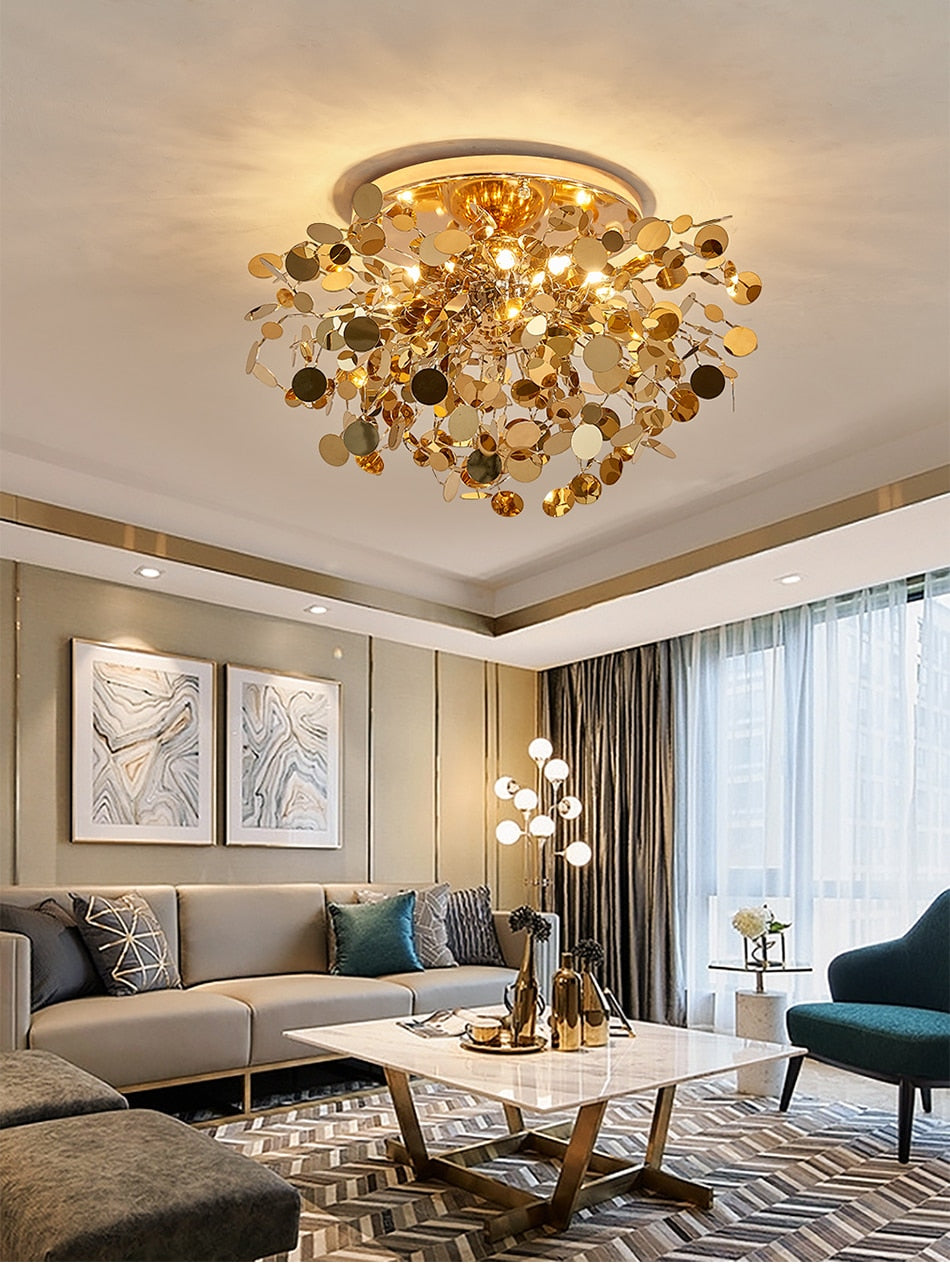 CEILING LAMP GOLD PATRICIA - MIOMILLY HOME